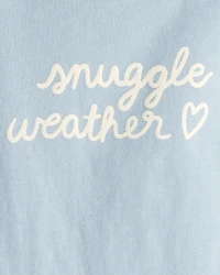 Baby Girl Snuggle Weather Long-Sleeve Graphic Bodysuit - Blue