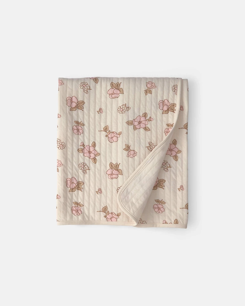 Baby 1pk Floral Knit Blanket