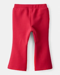 Baby Girl Pull-On Flare Pants - Red