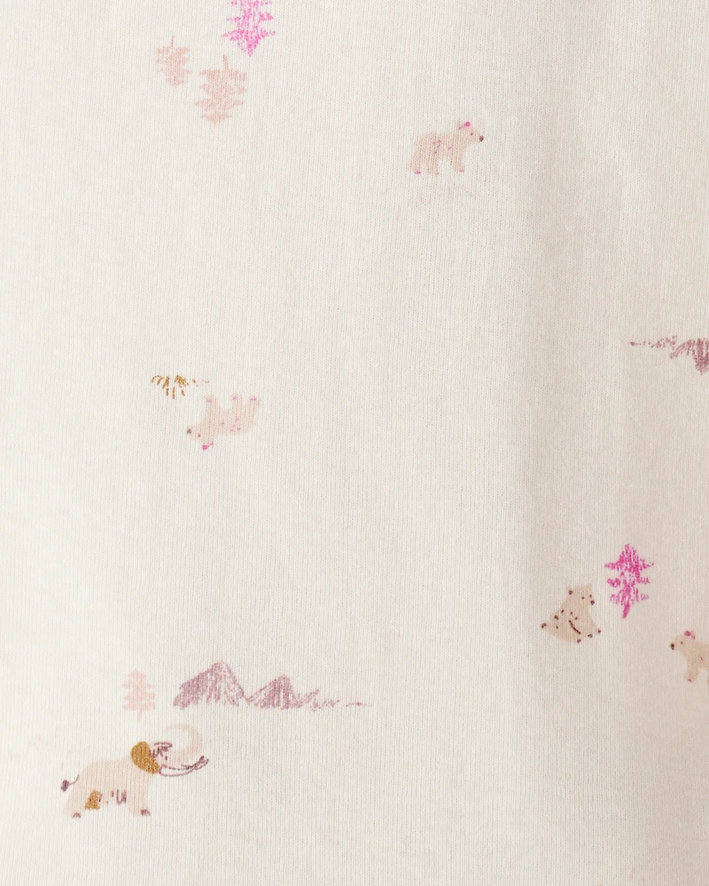 Baby Girl 2-Piece Velour Long-Sleeve Snug Fit Overall Set - Purple