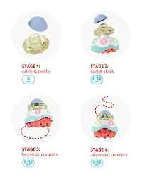Baby Stack & Crawl 4-in-1 Crab Baby Crawl Toy
