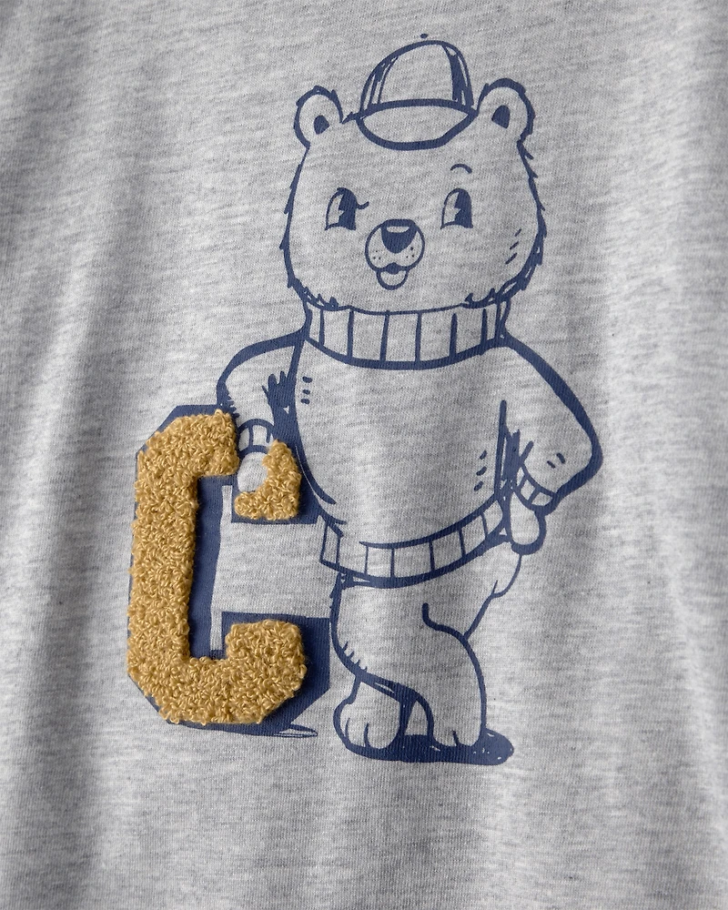 Toddler Boy Varsity Bear Long-Sleeve Graphic Tee - Grey