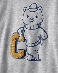 Toddler Boy Varsity Bear Long-Sleeve Graphic Tee - Grey