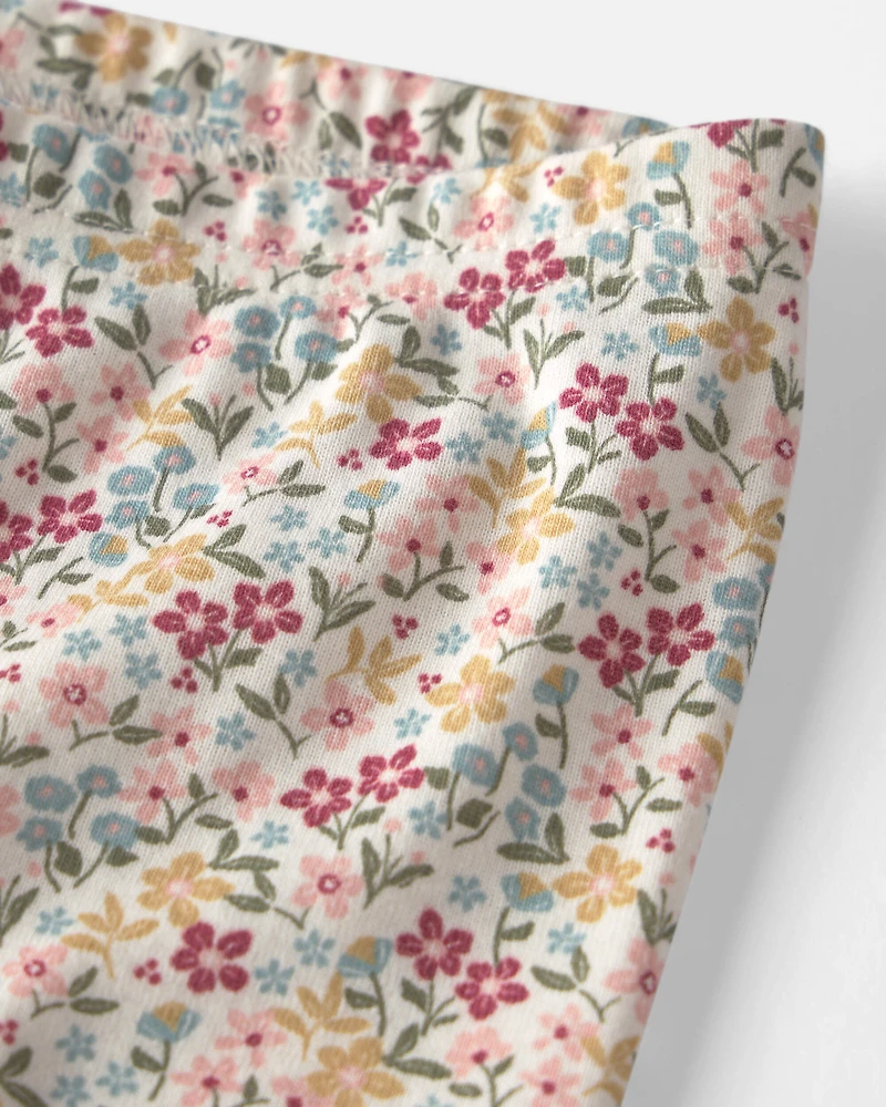 Toddler Girl 2-Piece Organic Cotton Pajamas Floral