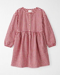 Girls Organic Cotton Flannel Dress