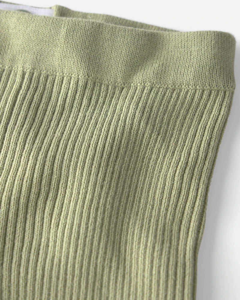 Baby Girl 2-Piece Organic Cotton Sweater Knit Top & Pant Set