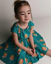 Toddler Girl Avenue Twirl™ Dress Floral Print - Green