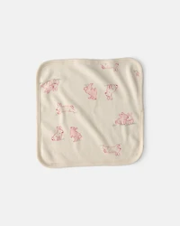 Baby Girl 6-Pack Bunny Terry Washcloths - Pink