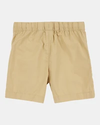 Boys Pull-On Poplin Shorts - Khaki