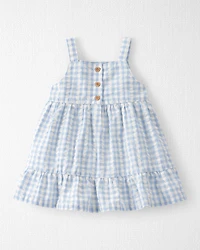 Baby Girl Gingham Dress Made with Organic Cotton