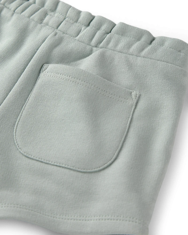 Toddler Girl French Terry Shorts Made with Organic Cotton