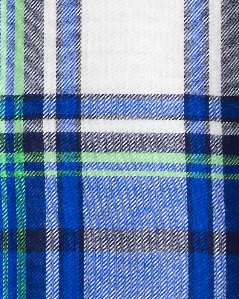 Toddler Boy Plaid Shera Lined Fashion Jacket - Blue