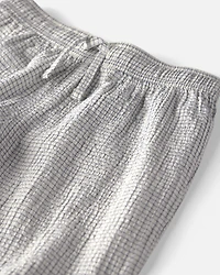 Boys 2-Piece Organic Cotton Seersucker Gauze Top & Short Set