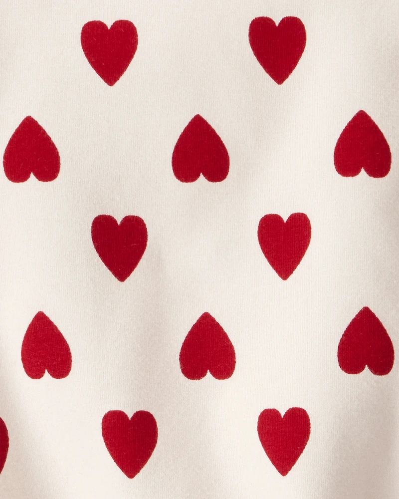 Baby Organic Cotton Bubble Forever Hearts Print