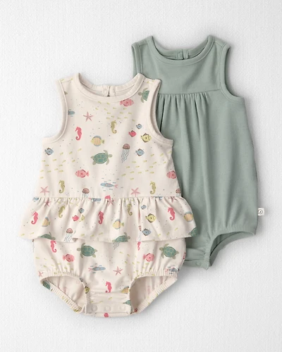 Baby Girl 2-Pack Organic Cotton Bubble Under The Sea