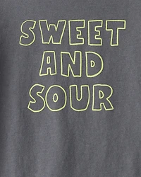 Toddler Boy Sweet and Sour Short-Sleeve Graphic Tee - Grey