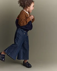 Toddler Girl Urban Wide Leg Denim Pant - Blue