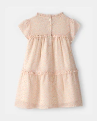 Toddler Girl Floral Tiered Dress - Pink