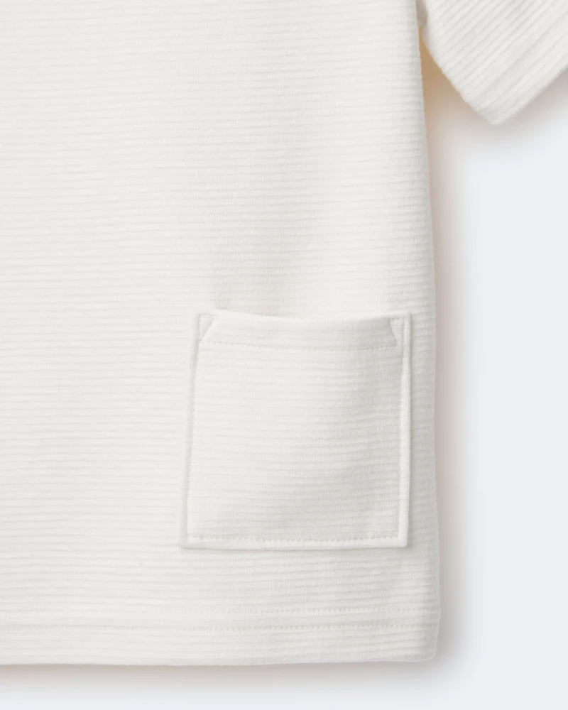 Toddler Boy Short-Sleeve Pocket Henley Tee - Cream