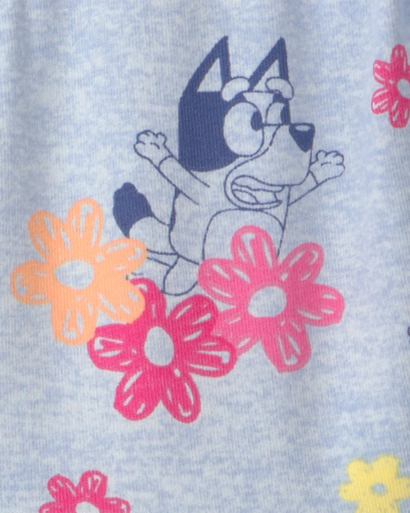 Toddler Girl Bluey™ Floral Dress - Blue