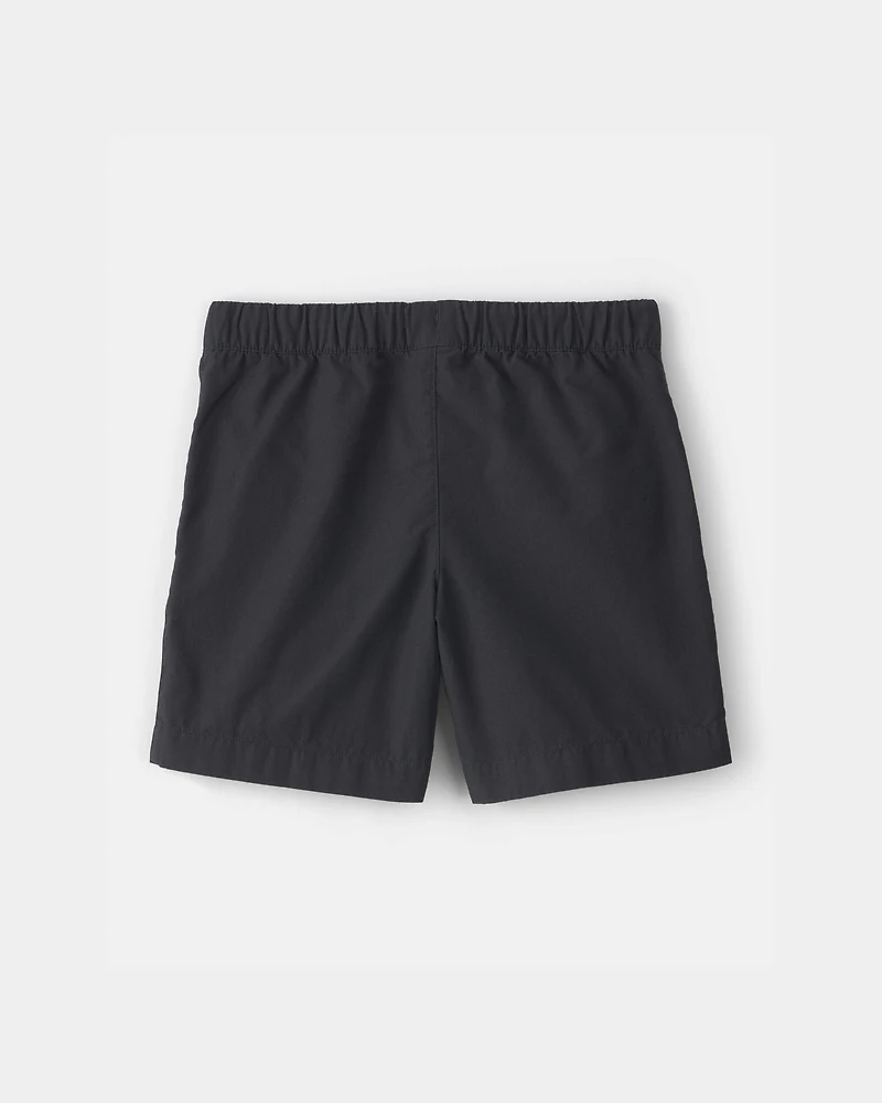 Boys Canvas Shorts - Black
