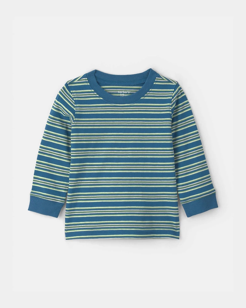 Baby Boy Striped Long-Sleeve T-Shirt - Blue