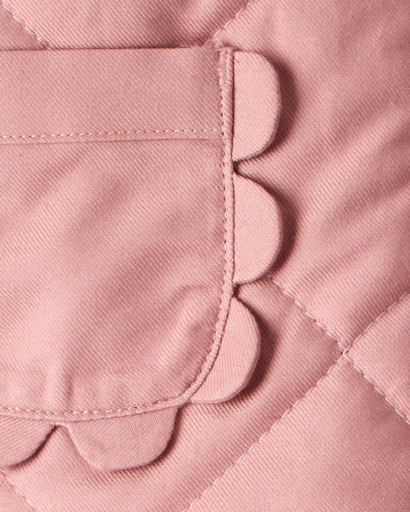 Toddler Girl Quilted Long-Sleeve Fashion Jacket - Pink