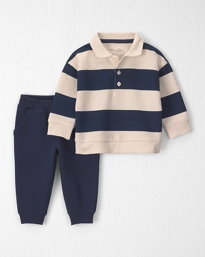 Baby Boy 2-Piece Organic Cotton French Terry Top & Pant Set