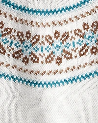 Baby Boy 2-Piece Fair Isle Sweater & Pant Set - Grey/Blue
