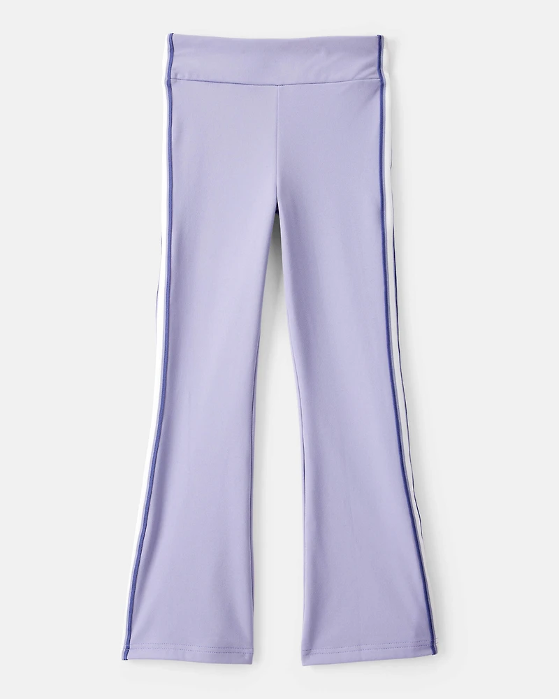 Girls Knit Flare Active Pants - Blue