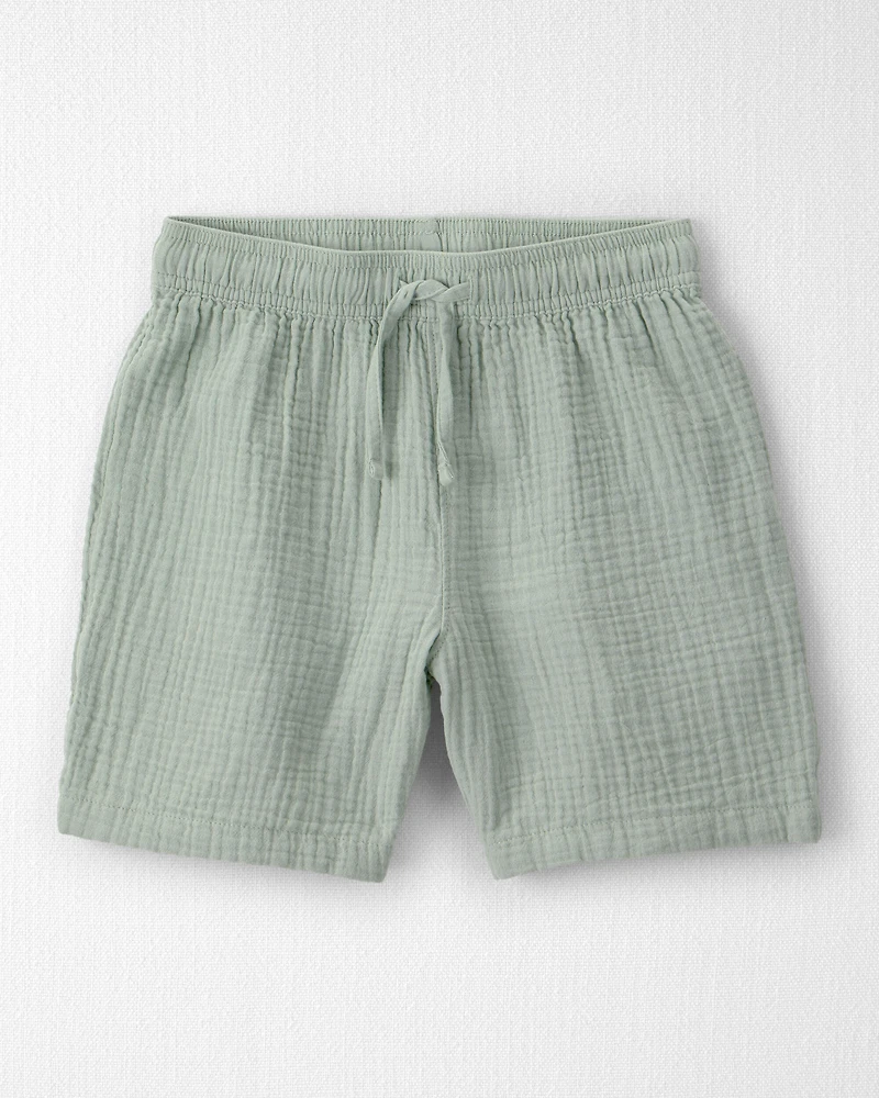 Boys 2-Piece Organic Cotton Gauze Set Green