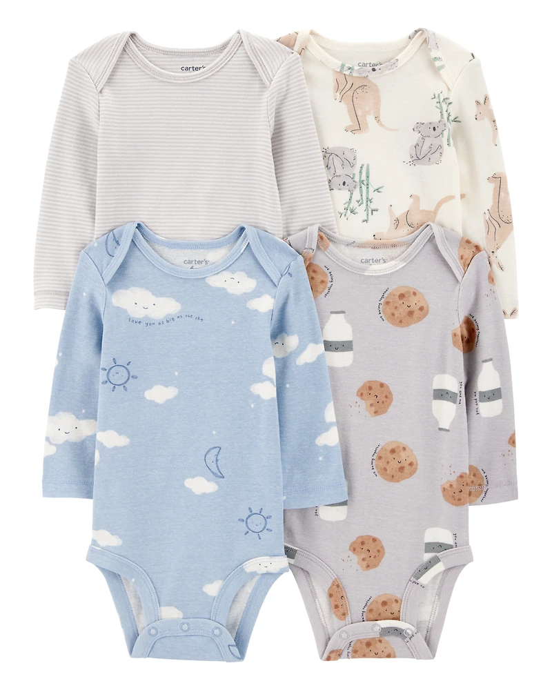Baby 4-Pack Long-Sleeve Original Bodysuits