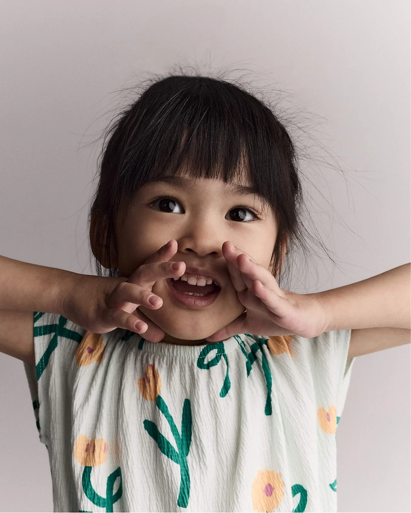 Toddler Girl Avenue Twirl™ Dress Floral Print - Light Green