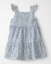 Baby Girl Organic Cotton Tiered Dress Meadow Bloom