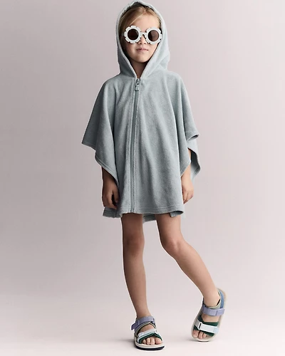 Toddler French Terry Hooded Coverup - Pale Blue