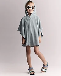 Toddler French Terry Hooded Coverup - Pale Blue