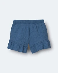 Toddler Girl Ruffle Butterfly Shorts - Slate Blue