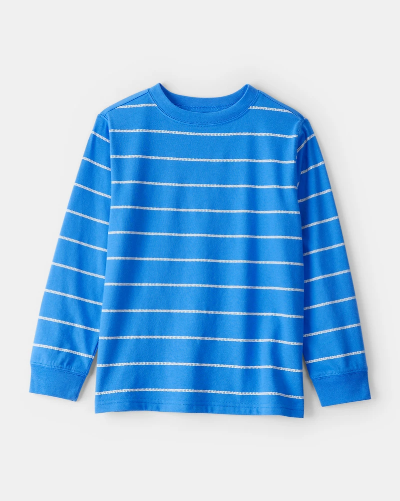 Boys Striped Long-Sleeve T-Shirt - Blue