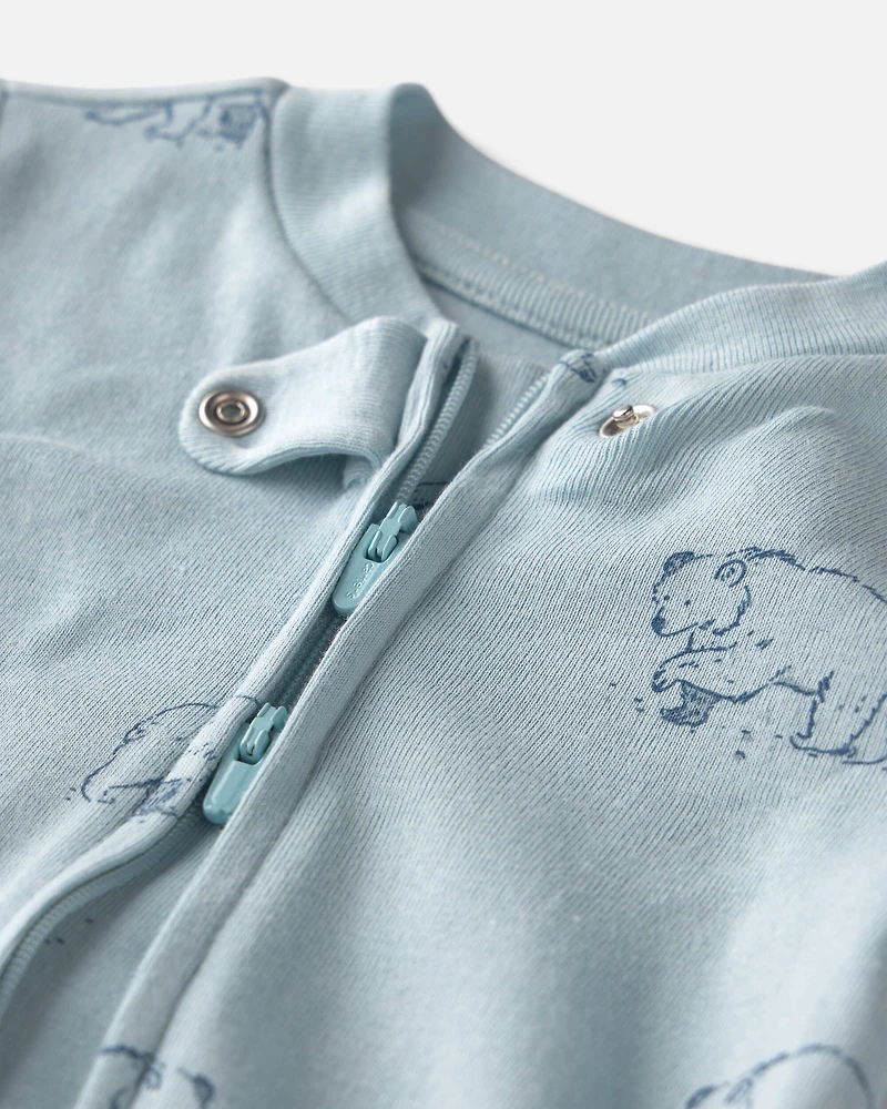 Baby Organic Cotton Sleeper Blue Bears