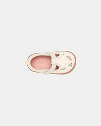 Baby Girl Every Step® First Walker Floral Casual Shoes - Khaki