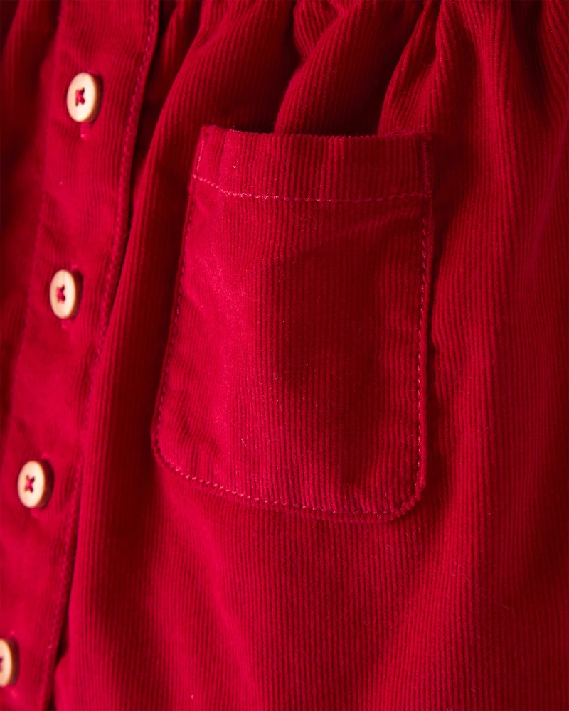 Toddler Girl Corduroy Skort - Red