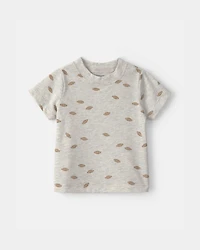 Baby Boy 2-Piece Football Shortall Set - Brown/Grey