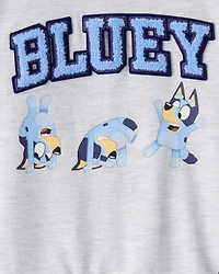 Toddler Neutral Bluey Colourblock French Terry Sweatshirt - Grey