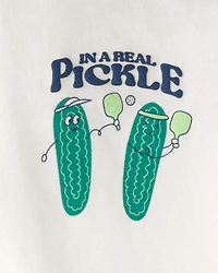 Baby Boy Pickleball Polo Shirt - Green/Ivory