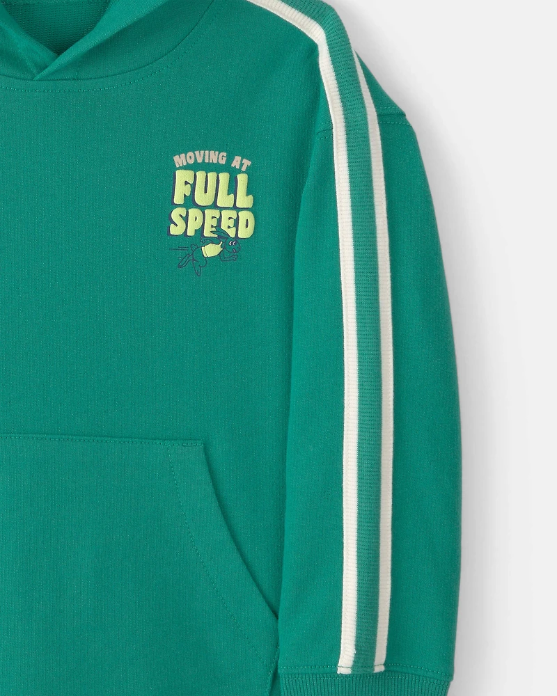 Toddler Boy 'Full Speed' French Terry Hoodie - Green