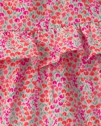 Baby Girl Floral Ruffle Tiered Dress - Pink
