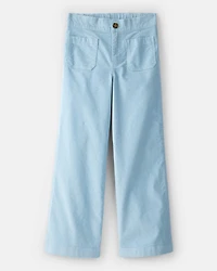 Girls Corduroy Wide-Leg Pants - Blue