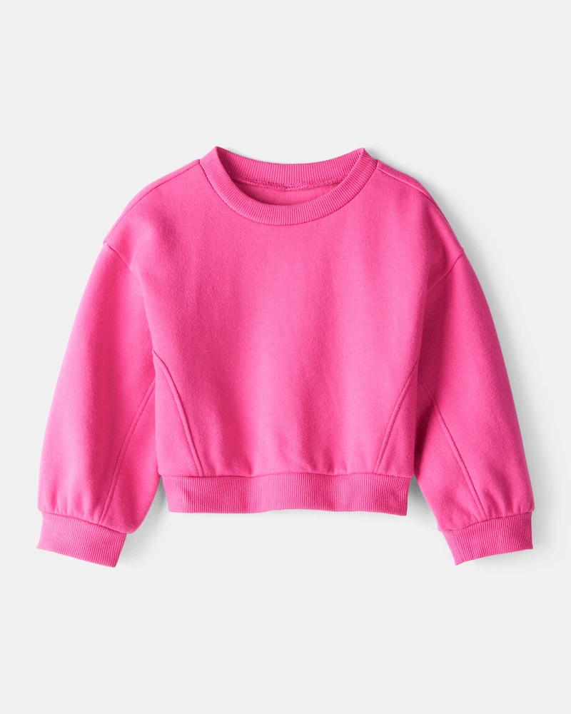 Baby Girl DayDream Fleece Long-Sleeve Pullover Sweatshirt - Pink