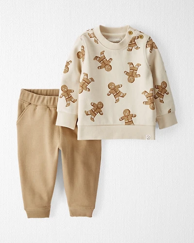 Baby 2-Piece Gingerbread Man Set Made with Organic Cotton