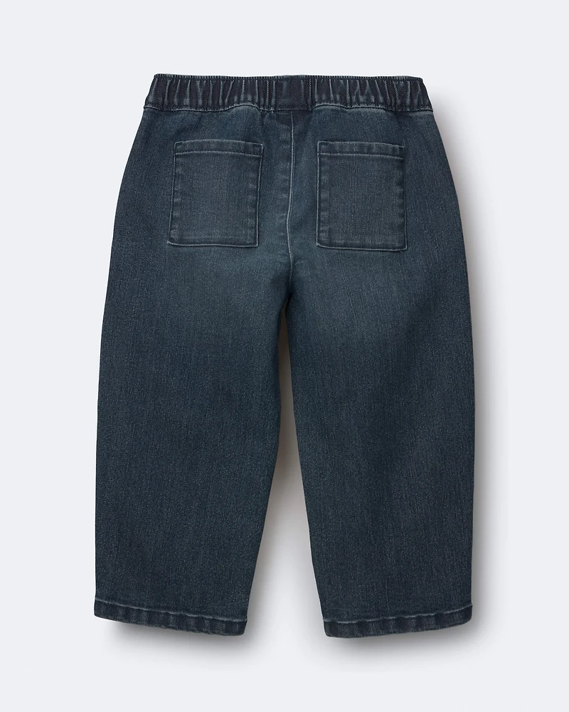 Toddler Barrel Jean Medium Wash - Blue